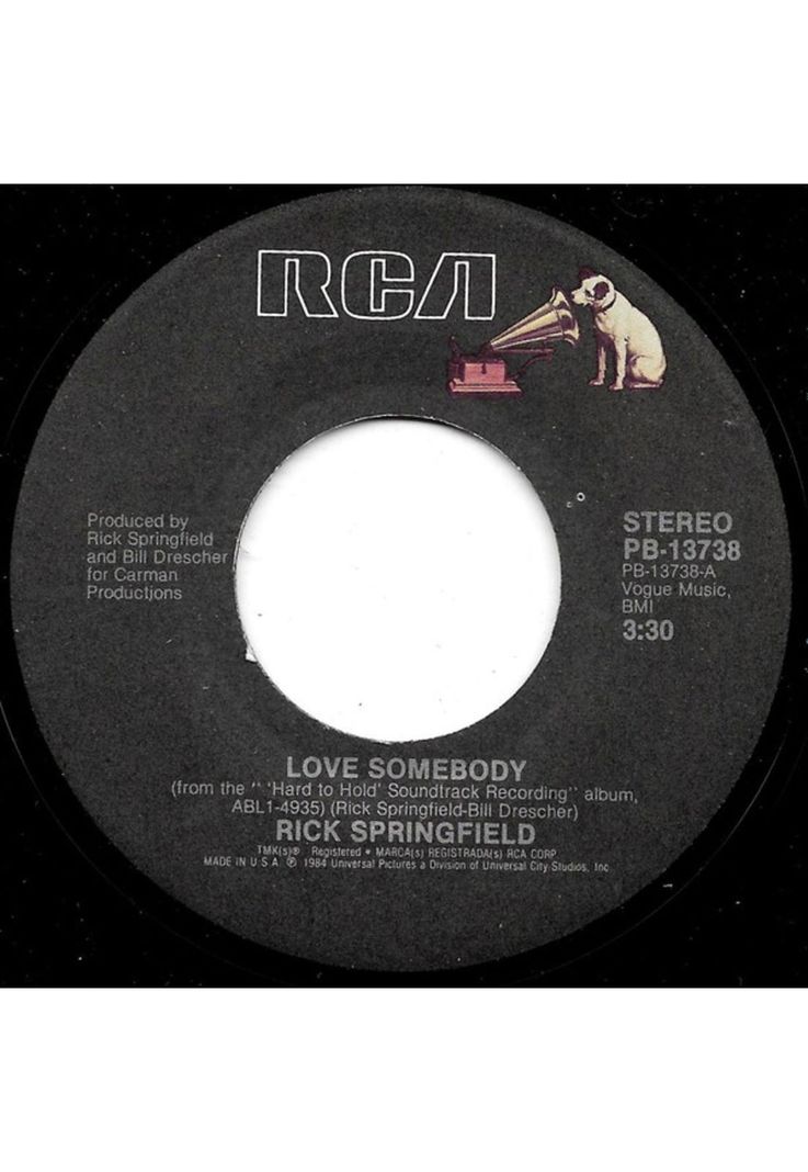 RICK SPRINGFIELD - LOVE SOMEBODY | 7" SINGLE VINILO USADO-1