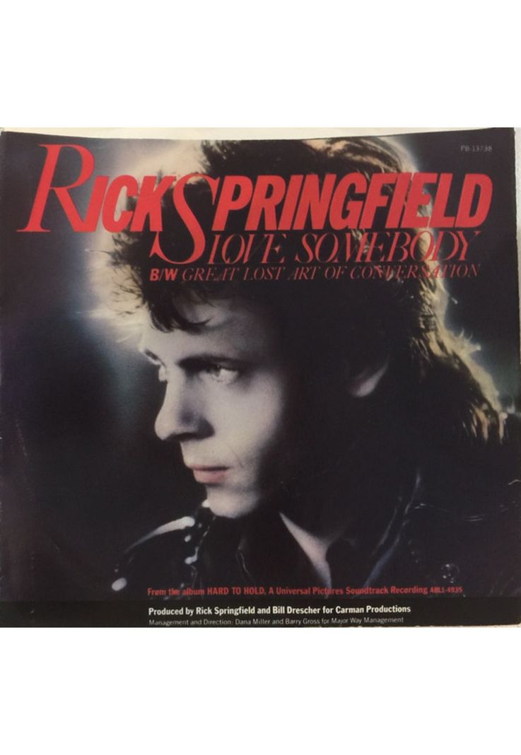 RICK SPRINGFIELD - LOVE SOMEBODY | 7" SINGLE VINILO USADO-3