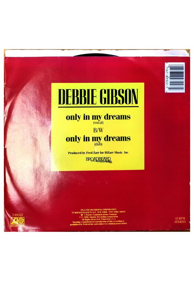 DEBBIE GIBSON - ONLY IN MY DREAMS | 7" SINGLE VINILO USADO-1