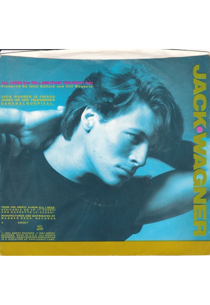 JACK WAGNER - ALL I NEED | 7" SINGLE VINILO USADO-3