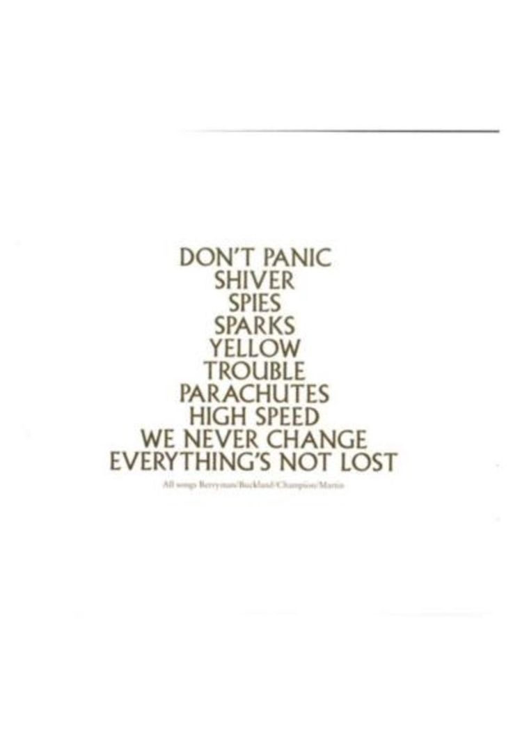 COLDPLAY - PARACHUTES | CD-3