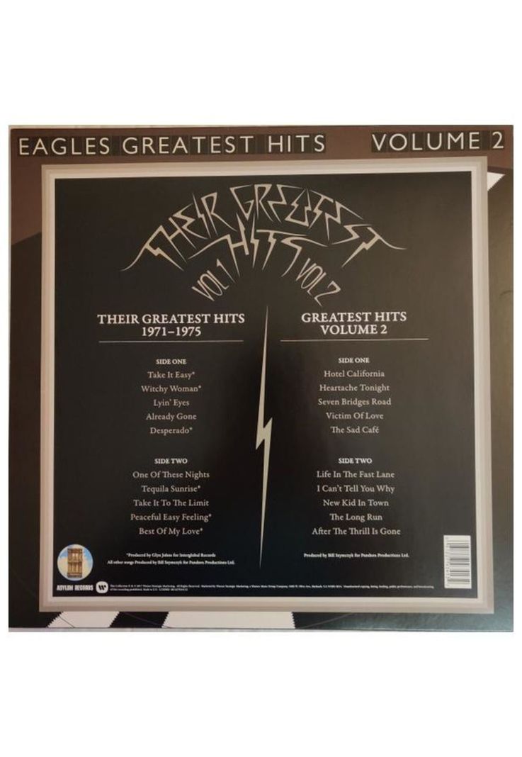 EAGLES - THEIR GREATEST HITS VOLUMES 1 & 2 (BOX SET) (2LP) | VINILO-1