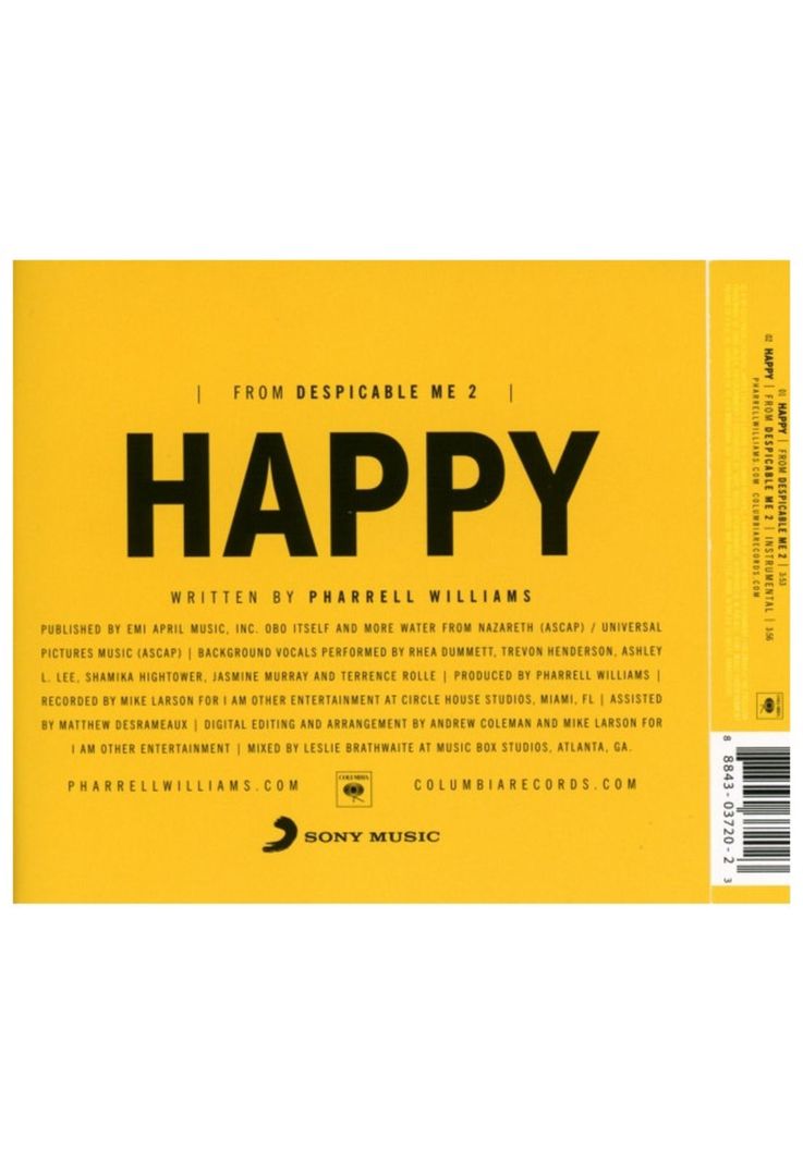 PHARRELL WILLIAMS - HAPPY | CD SINGLE USADO-1