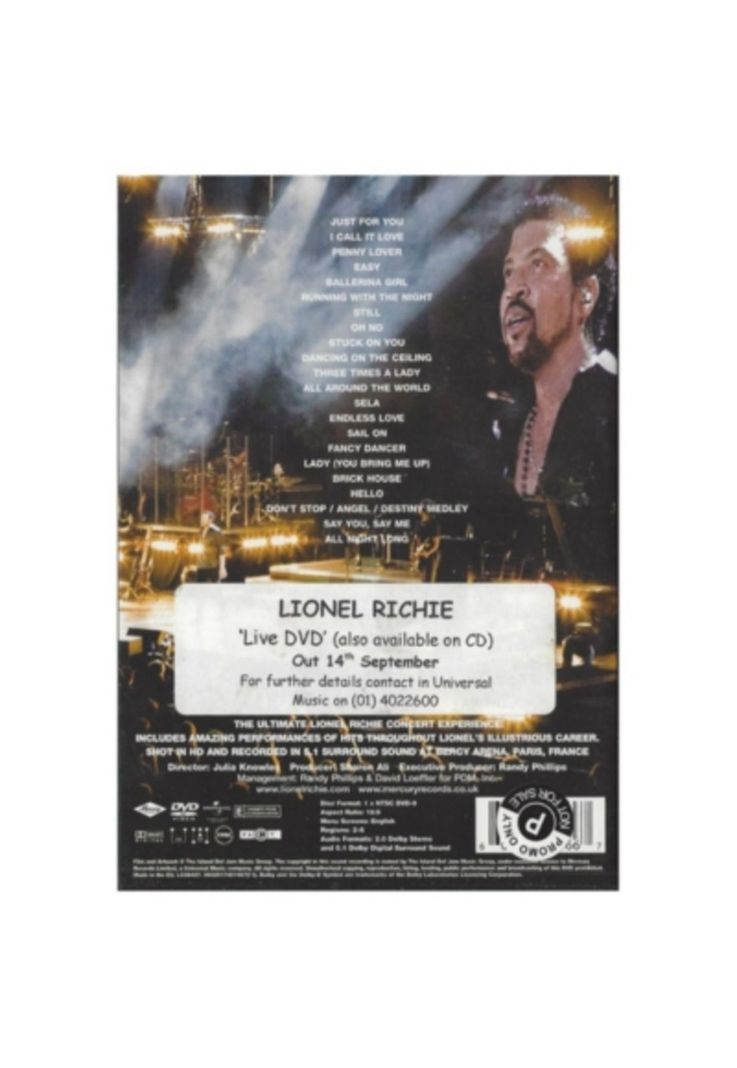 LIONEL RICHIE - LIVE DVD-2