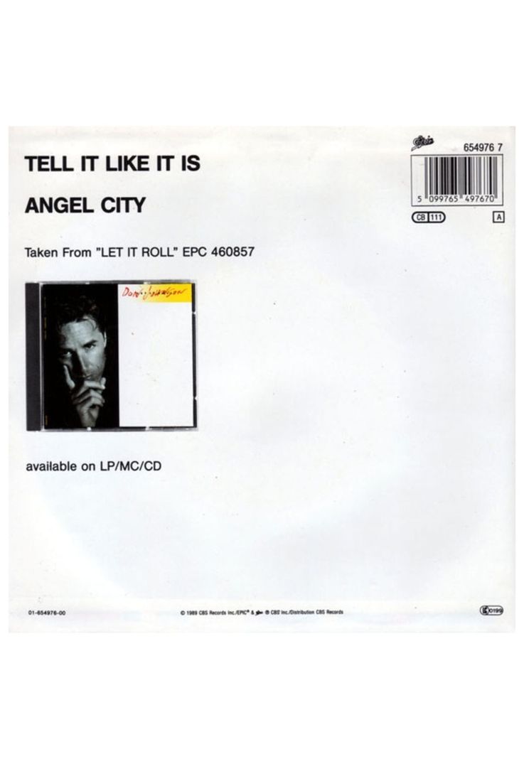 DON JOHNSON - TELL IT LIKE IT IS | 12" MAXI SINGLE VINILO USADO-1