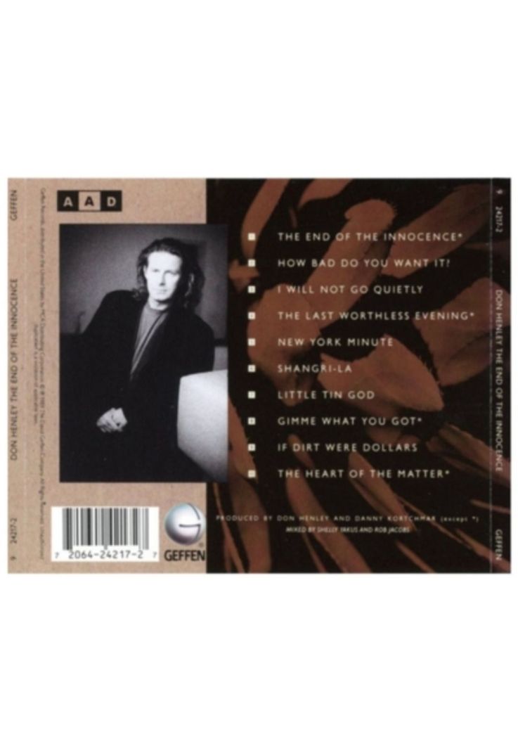 DON HENLEY - THE END OF INNOCENCE CD-1