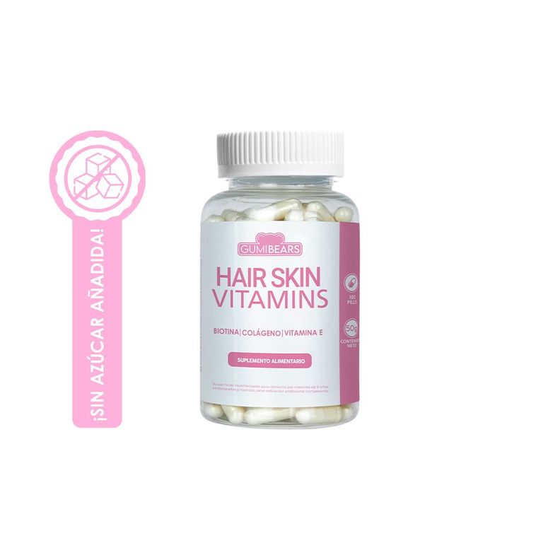 Vitaminas Hair&Skin Colágeno-Biotina 1un - GumiBears-1