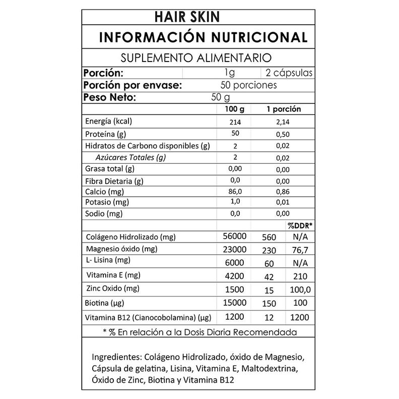 Vitaminas Hair&Skin Colágeno-Biotina 1un - GumiBears-2