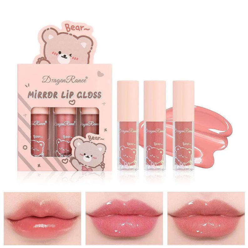 Kit 3 Labiales Liquido Lip Gloss Mirror Oil Larga Duración-1