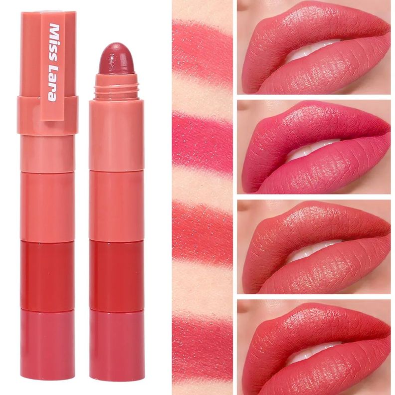 Set 4 Mini Labiales en Barra Hidratantes Cremosos Tonos Red-0