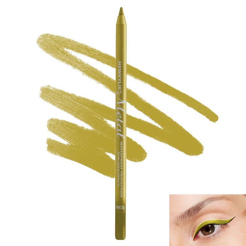 Lapiz Delineador De Ojos Crayon Metalizado Dorado-1