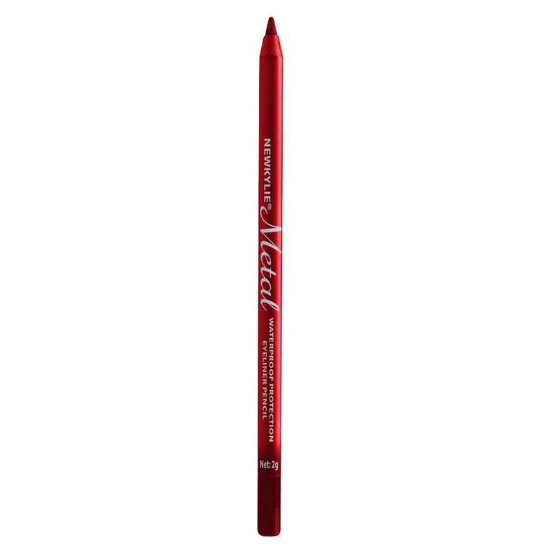 Lapiz Delineador De Ojos Crayon Metalizado Rojo-0