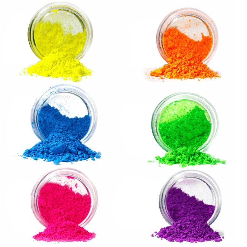 6 Colores Polvos Sueltos De Neón Rostro y Ojos Halloween-0