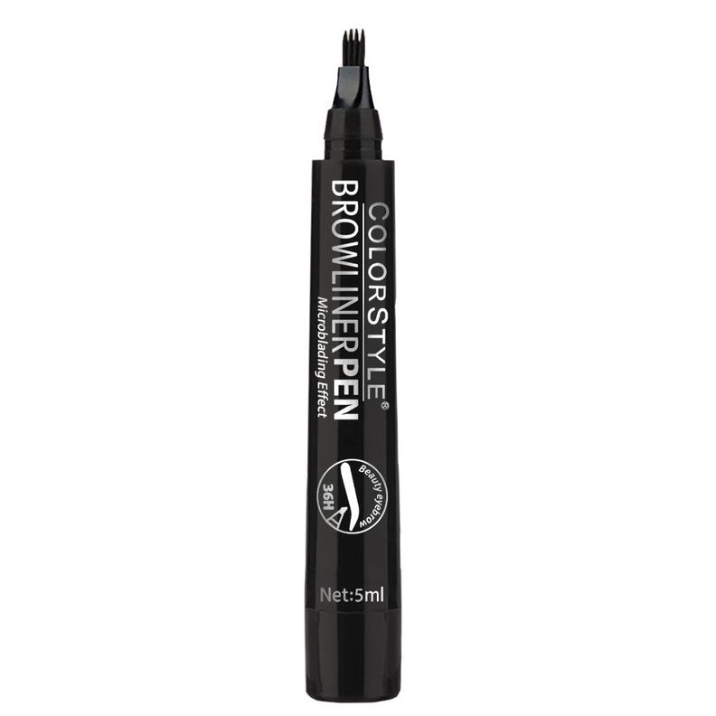 Lápiz De Cejas Microblading Maquillaje Negro-0