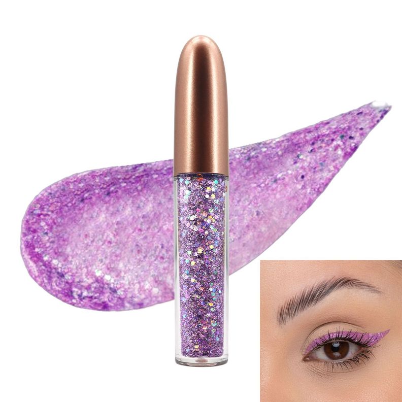  Delineador Ojos Glitter Liquido Escarchado Purpura-1