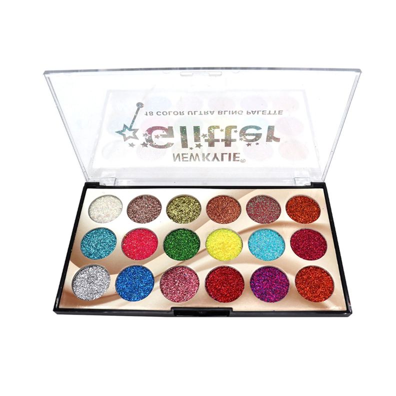 Paleta de sombras Glitter Para Ojos Brillantina 18 Tonos-0