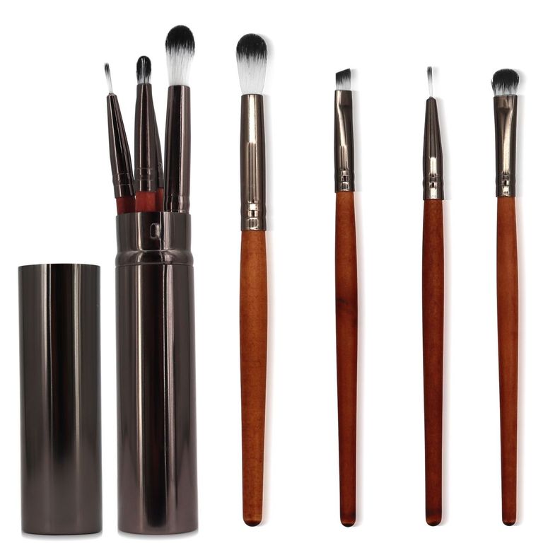 Set Brochas y Pinceles Para Maquillaje Profesional Con Estuche-0