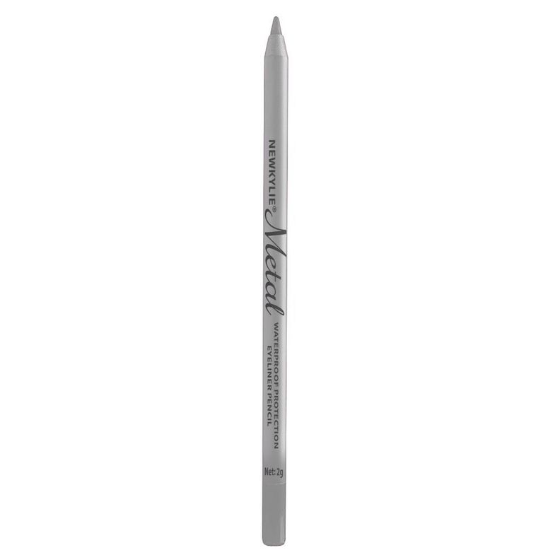Lapiz Delineador De Ojos Crayon Metalizado Plateado-0