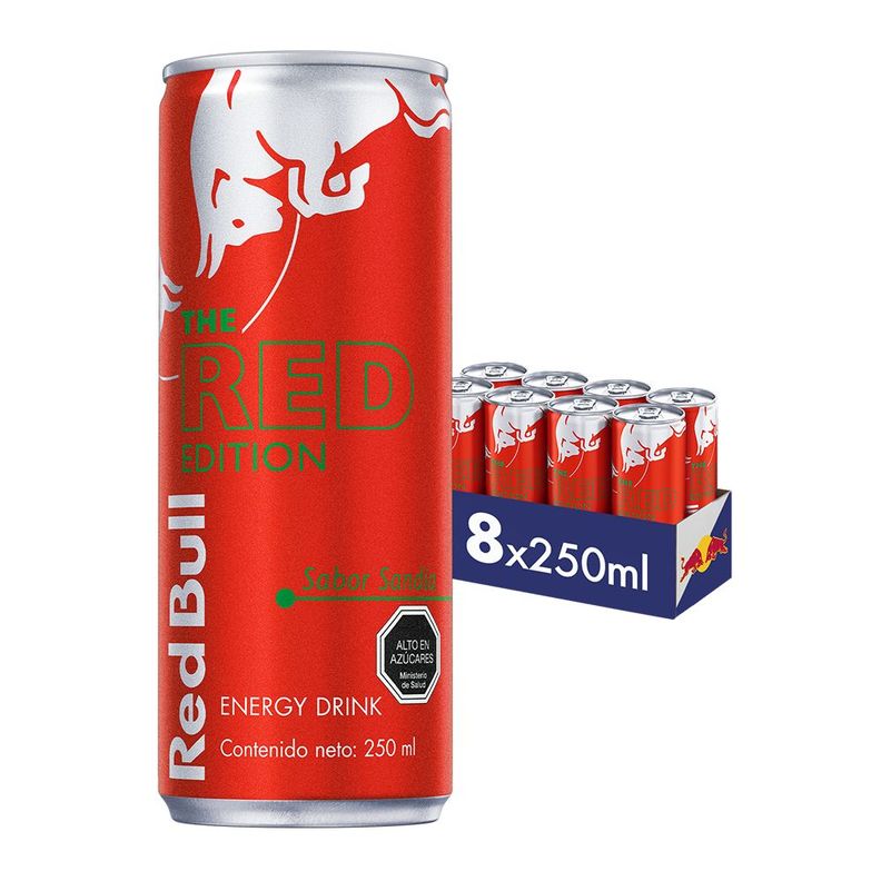 Red Bull Bebida Energética Pack 8 Latas Sandía 250Ml-0