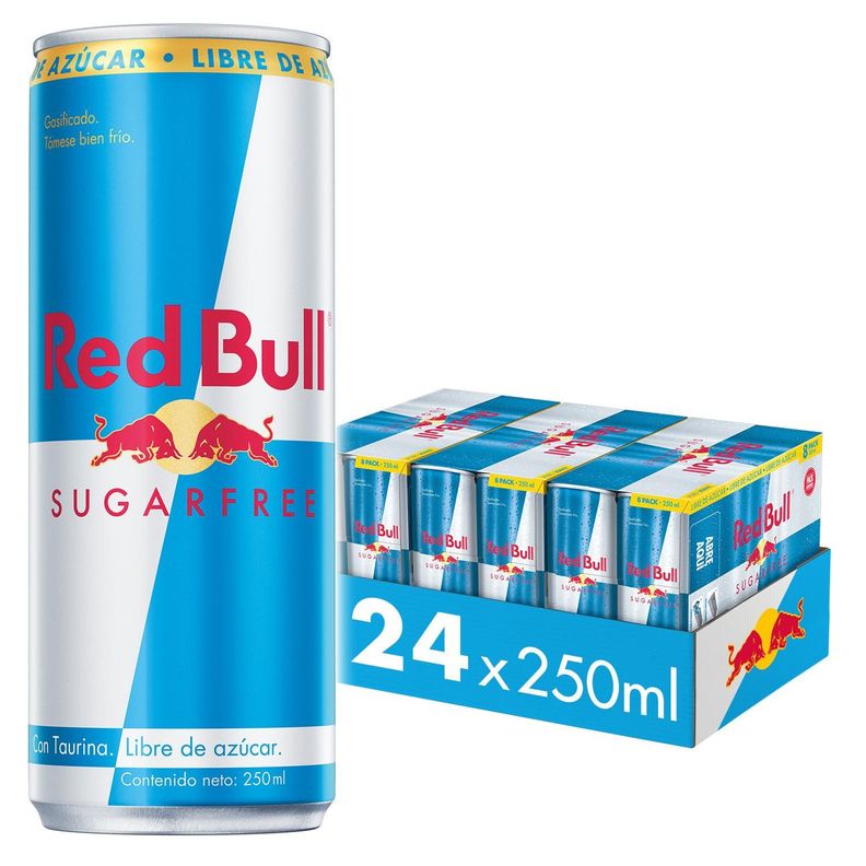 Red Bull Bebida Energética Pack 24 Latas Sin Azúcar 250Ml-0