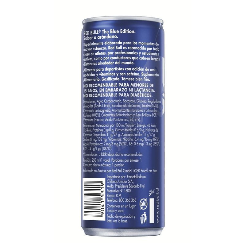 Red Bull Bebida Energética Pack 24 Latas Arándanos 250Ml-2