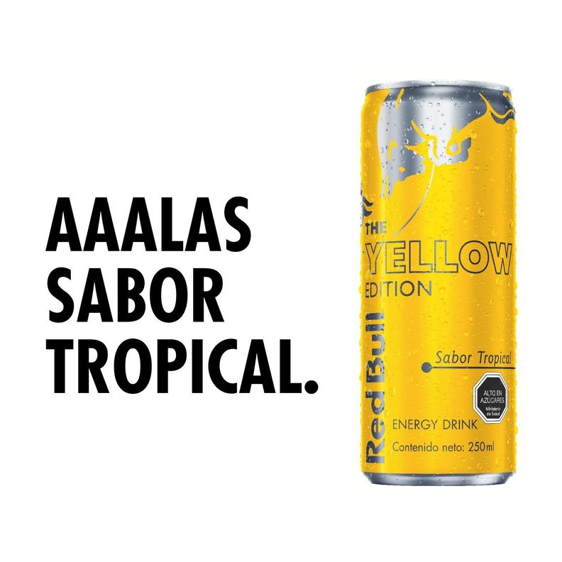 Red Bull Bebida Energética Pack 12 Latas Tropical 250Ml-1