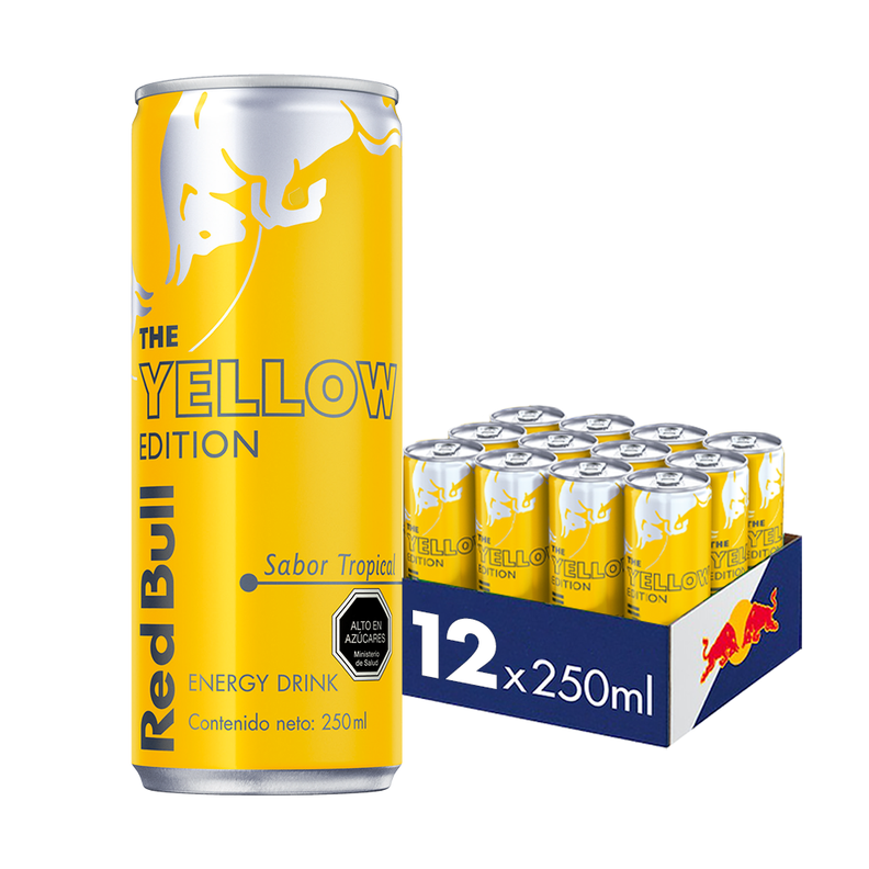 Red Bull Bebida Energética Pack 12 Latas Tropical 250Ml-0