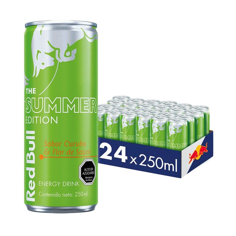 Red Bull Bebida Energética Pack 24 Latas Flor de Sauco 250ml-0