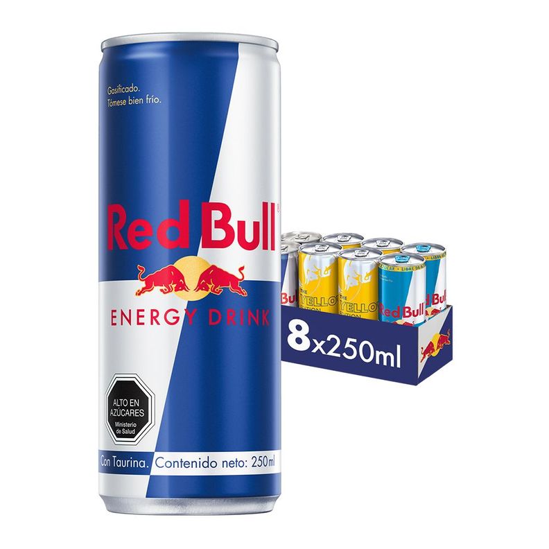 Red Bull Bebida Energética Pack 8 Latas Variedades 250Ml-0