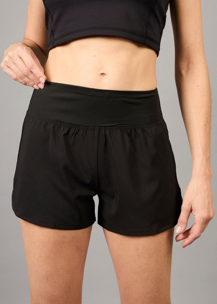 Short Corto Con Pretina Alta Atea Black-5