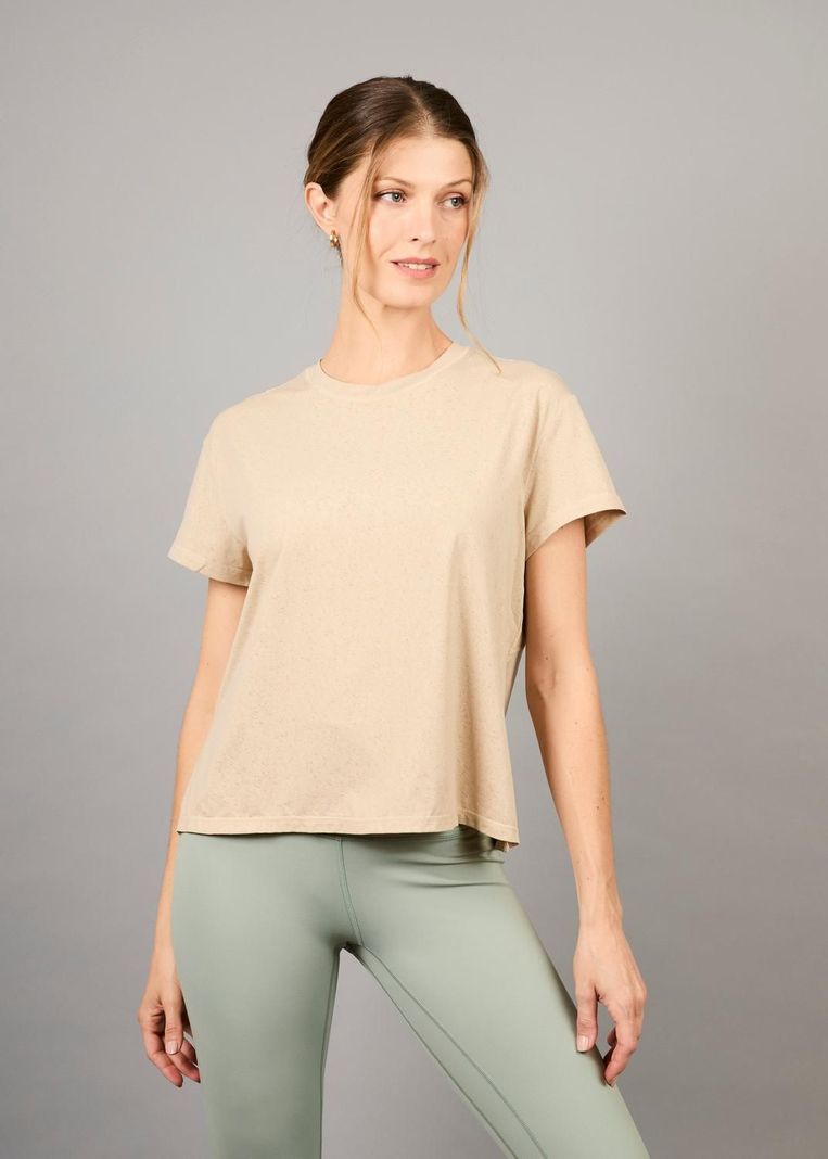 Polera Manga Corta Hela Camel-1