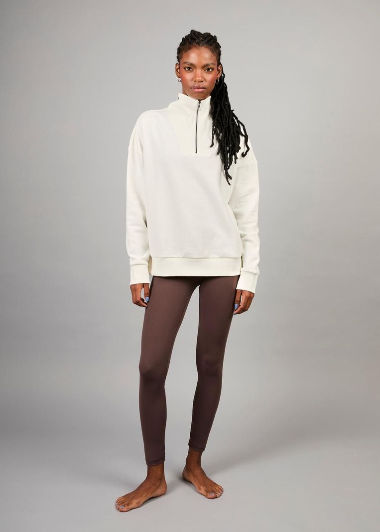 Poleron Half Zip Nott White-0