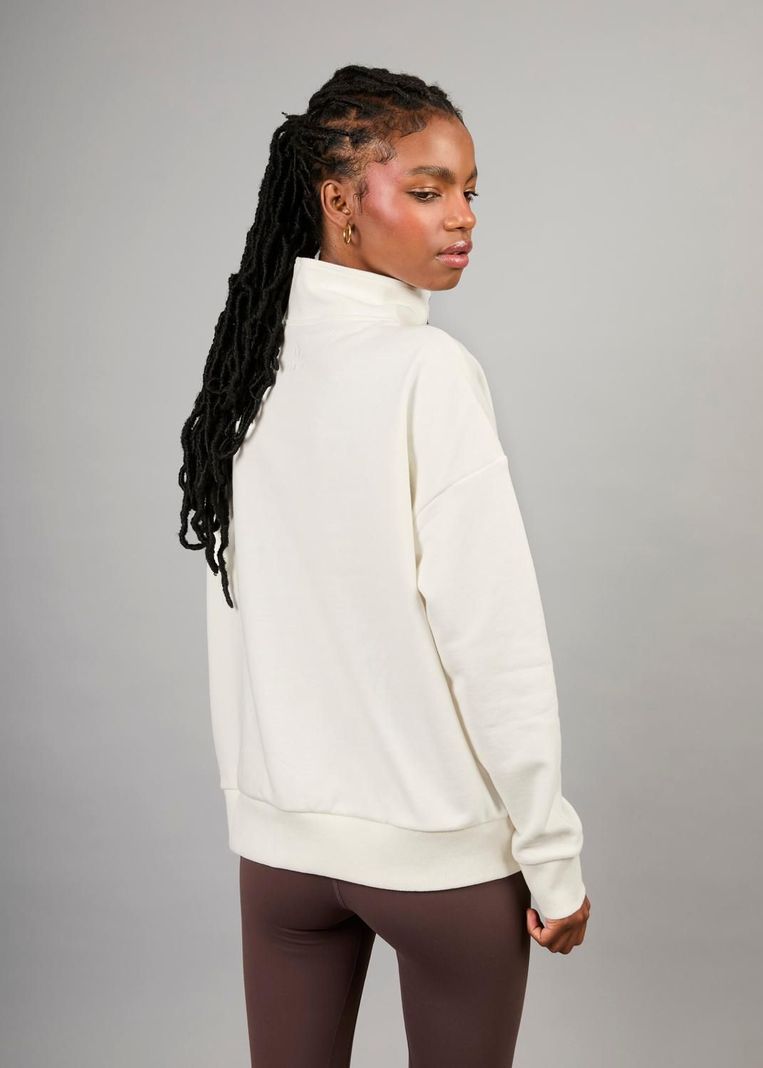 Poleron Half Zip Nott White-5