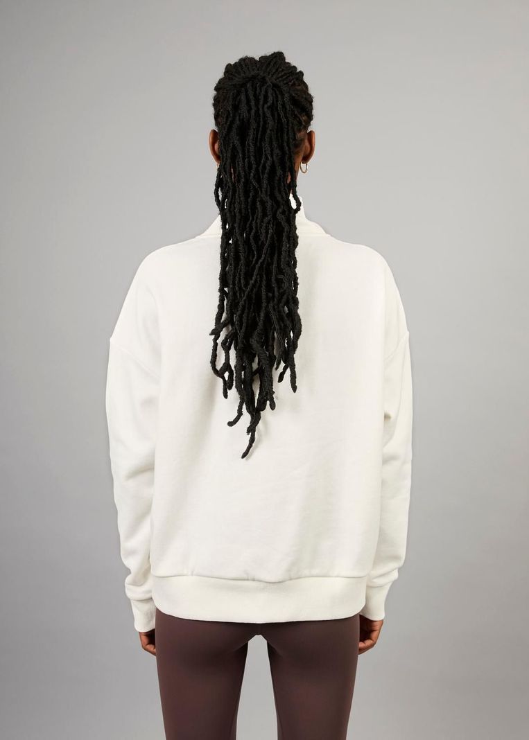 Poleron Half Zip Nott White-7