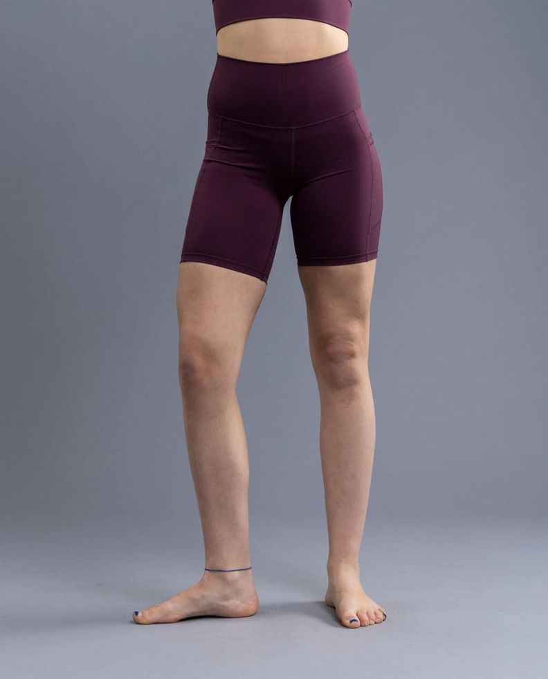 Legging Cortas Bolsillos Laterales Ambar Grape-5