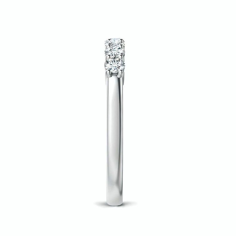 ANILLO BOOMZAIR SIETE PIEDRAS MOISSANITA 3 MM VVS1 D PLATA LEY RODINADA-1