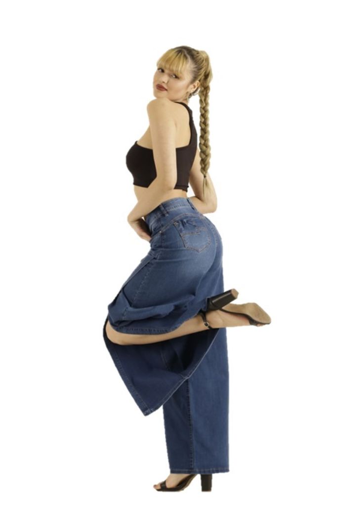 Jeans One World, Palazzo, Tiro Medio, Azul, Turin-1