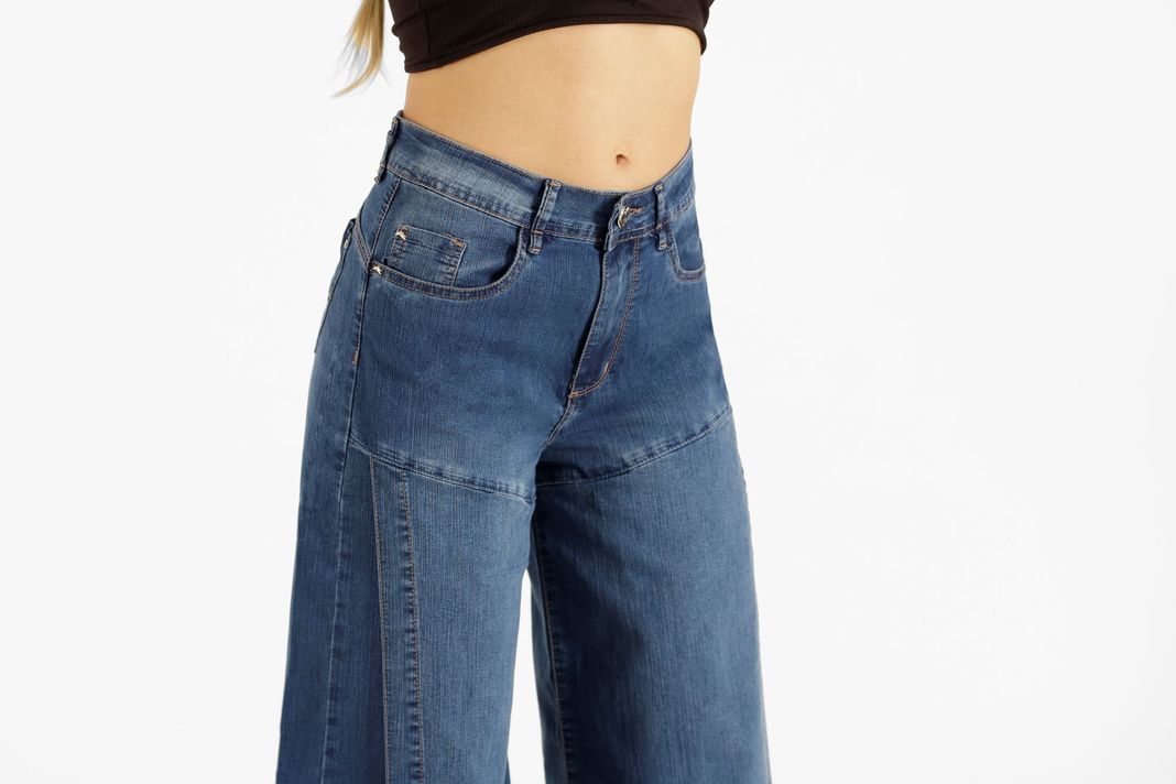 Jeans One World, Palazzo, Tiro Medio, Azul, Turin-2