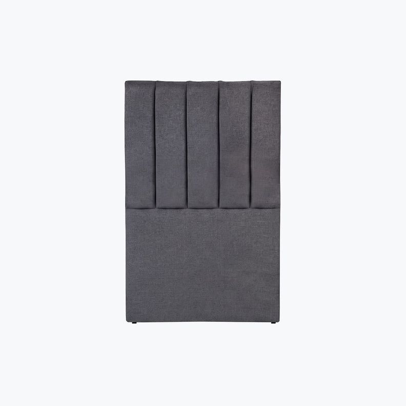 Respaldo de cama 1 plaza Tubular Gris