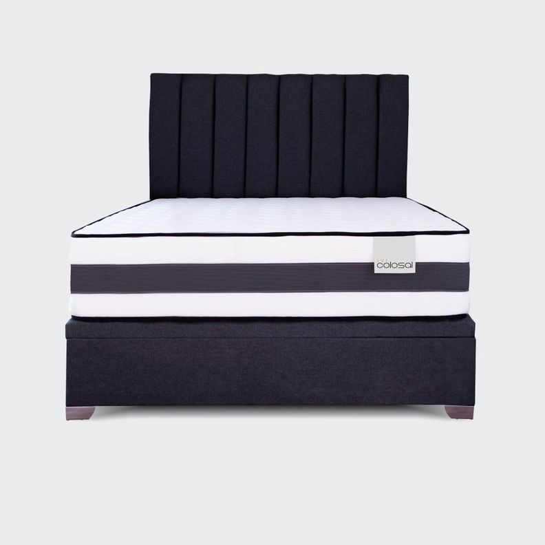 Cama baúl 2 plazas Colosal con respaldo tubular-1