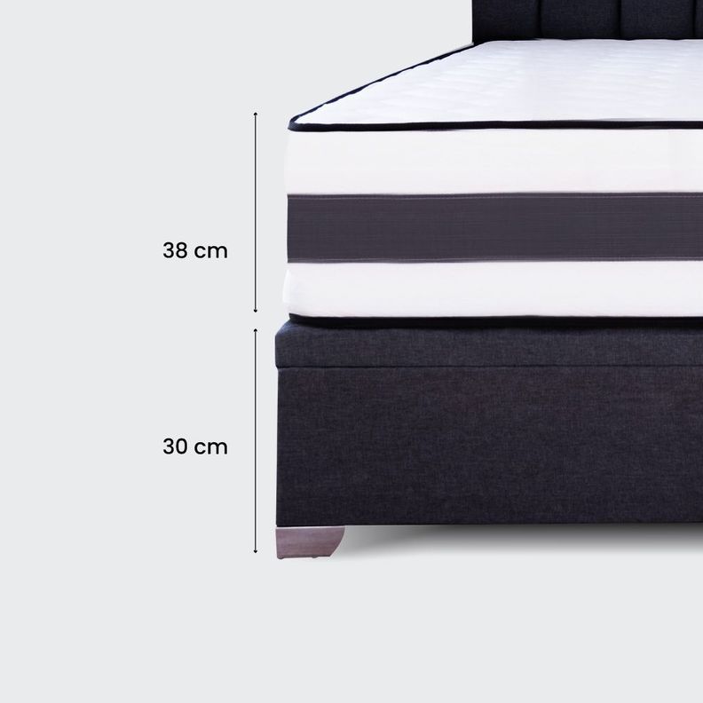 Cama baúl 2 plazas Colosal con respaldo tubular-5