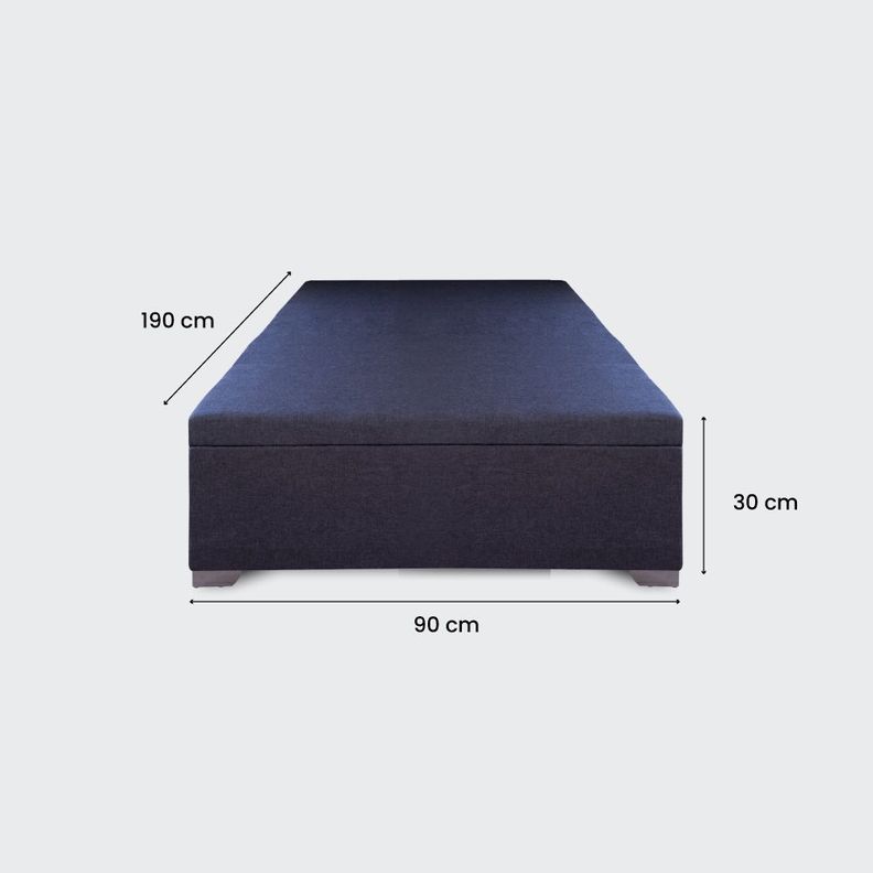 Base baúl Elite 1,5 plazas Con respaldo Tubular-4