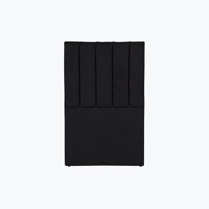 Respaldo de cama 1 plaza Tubular Negro