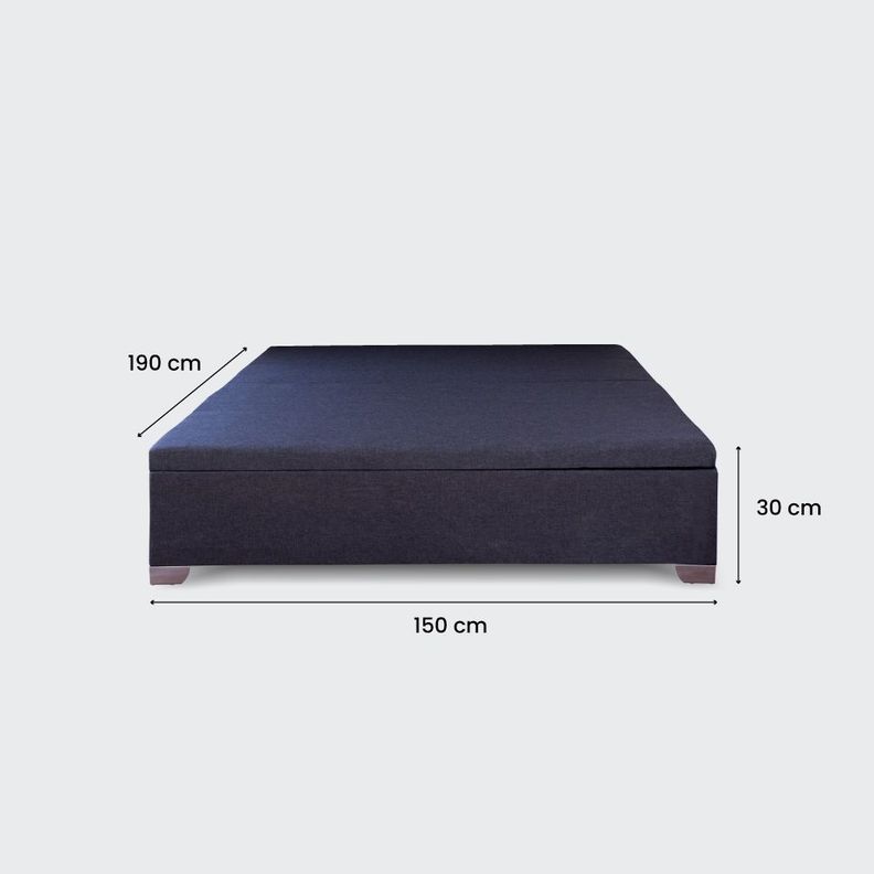 Cama baúl 2 plazas Athenas con respaldo tubular-6
