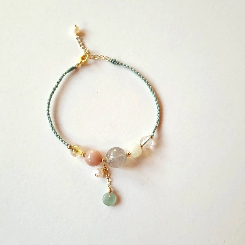Pulsera de Piedra de Sol y Piedra de Luna-1