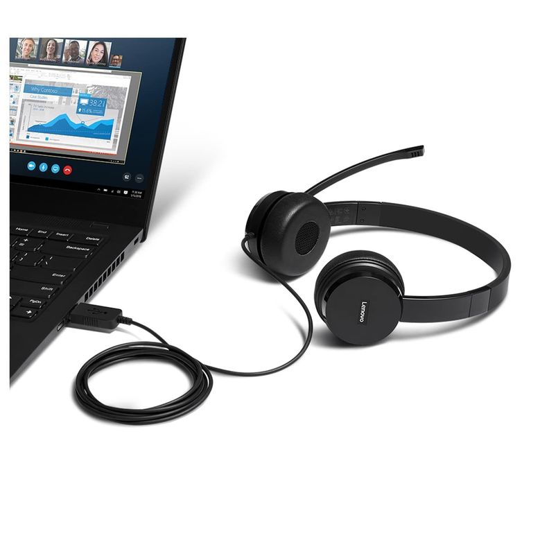 Audífonos USB Estéreo Lenovo 100-2