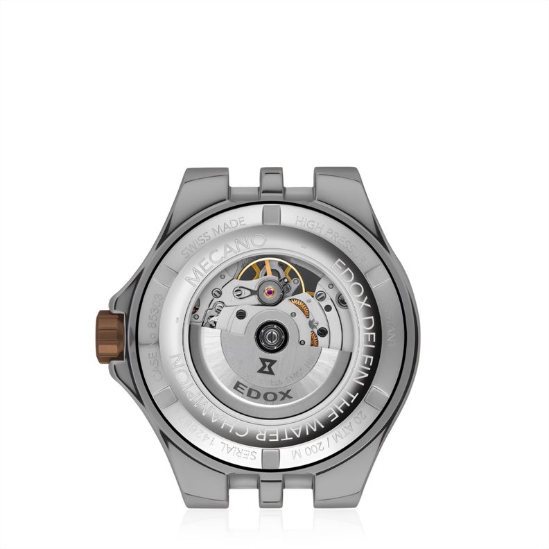 Reloj Edox Rose Gold and Black Automatic Hombre-2
