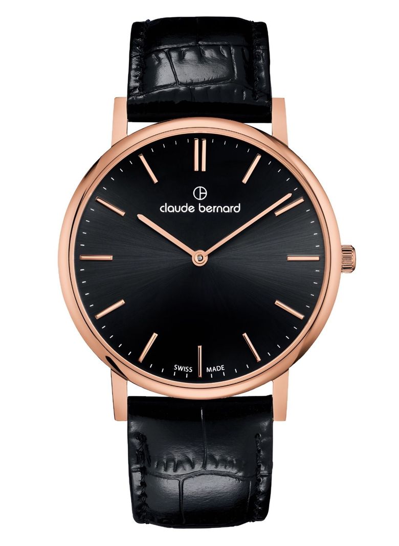 Reloj Claude Bernard Slim Line 39mm Hombre Negro-0