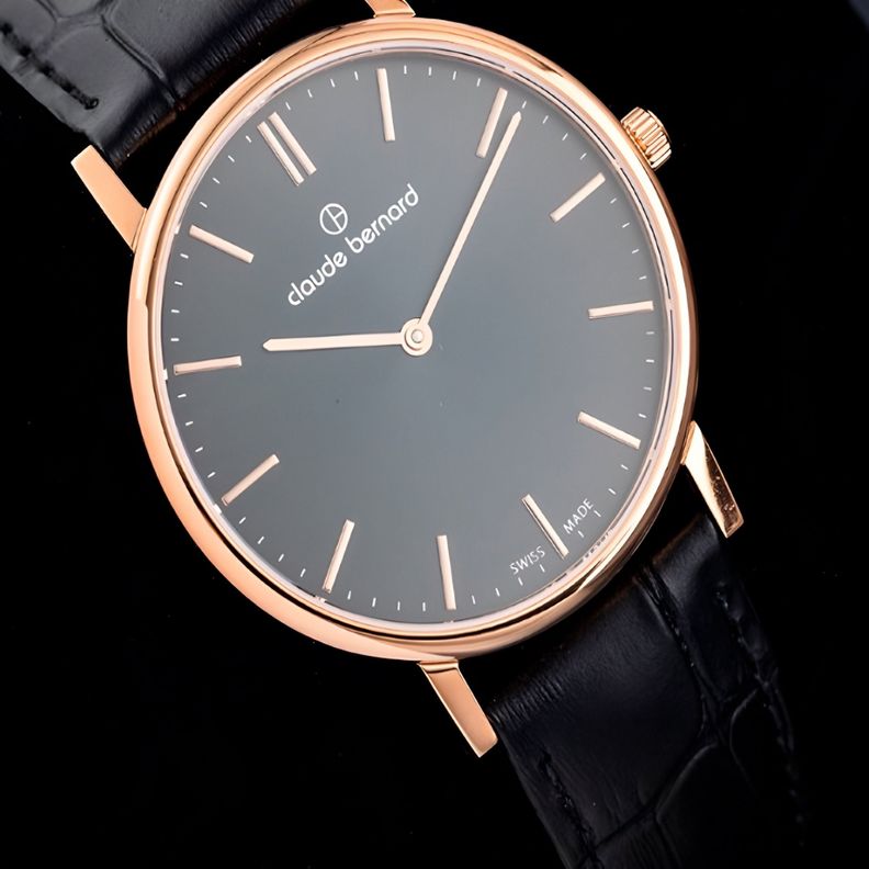 Reloj Claude Bernard Slim Line 39mm Hombre Negro-1