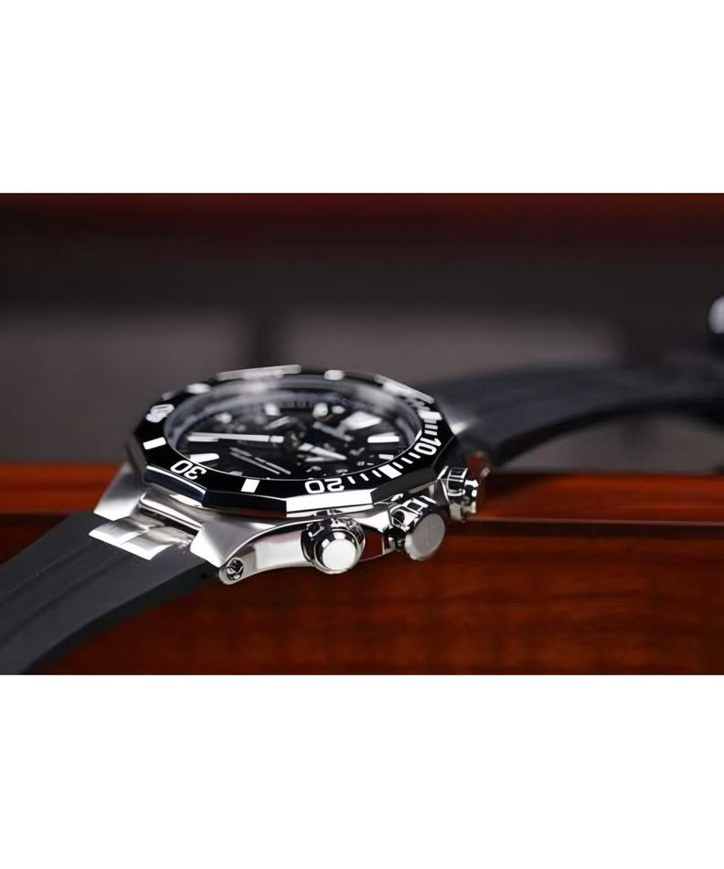 Reloj Edox Delfin The Original Chronograph Pulsera Negra Hombre-4